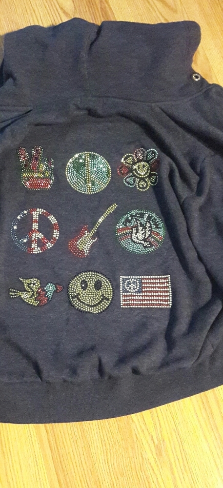 Peace, Music and Freedom black hoodie